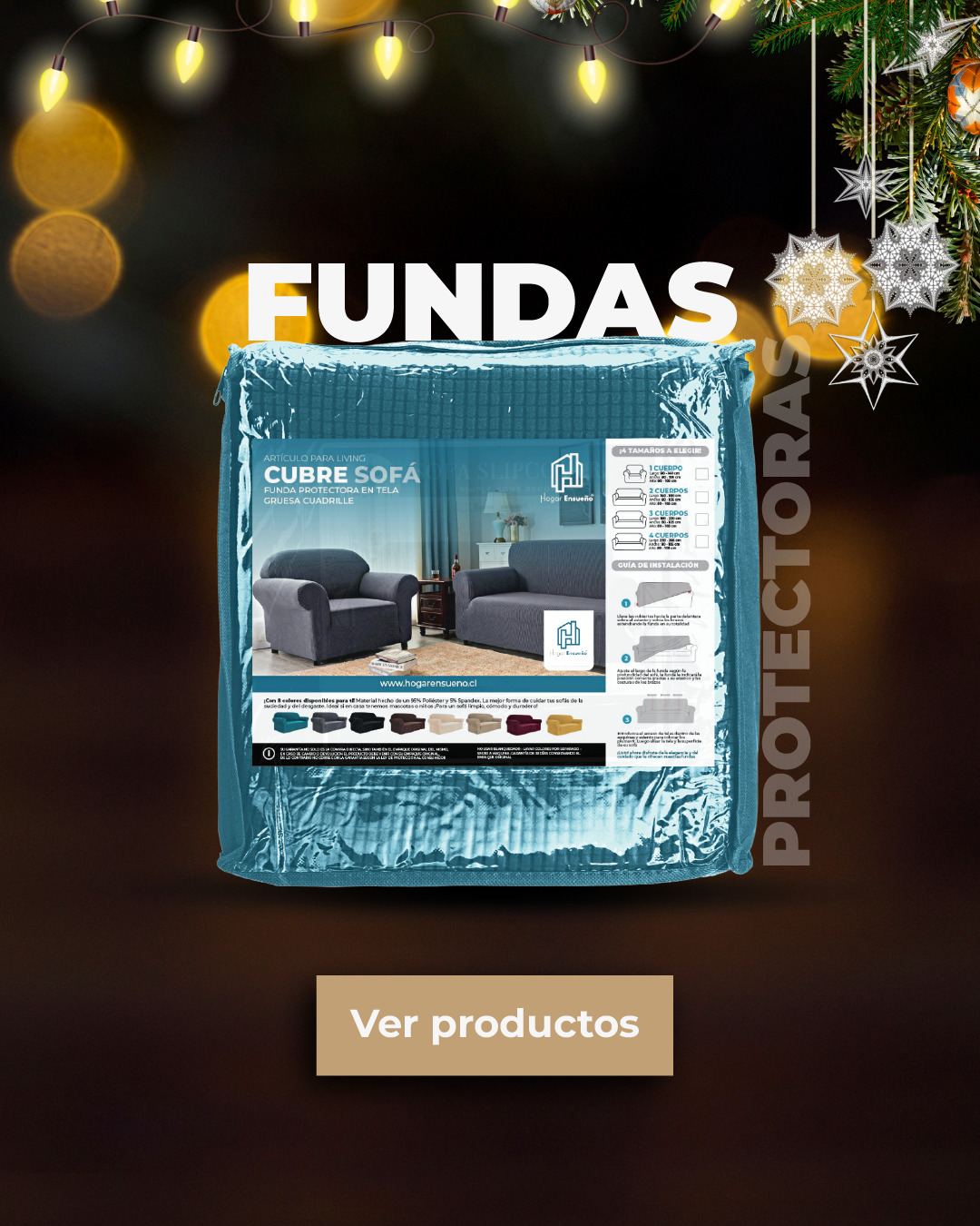 Funda Cubre Sofá - Hogar Ensueño